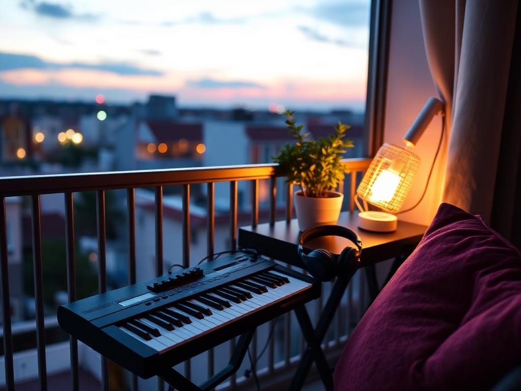 New 40-second loop recorded on the balcony. Headphones on.